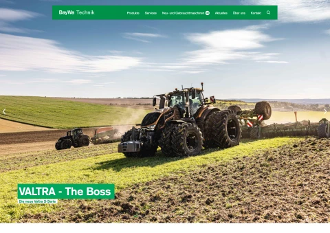 Ein Screenshot von BayWa Technik
