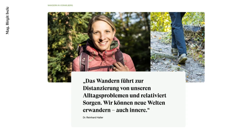 A screenshot of Birgit Isele