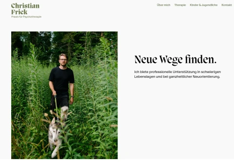 A screenshot of Christian Frick