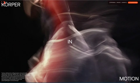 A screenshot of dezfulian.at - Body in Motion: A digital home for modern orthopedics.