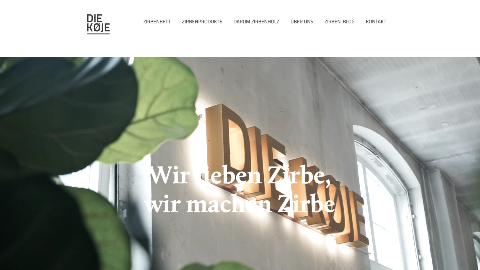 Ein Screenshot von diekoje.com