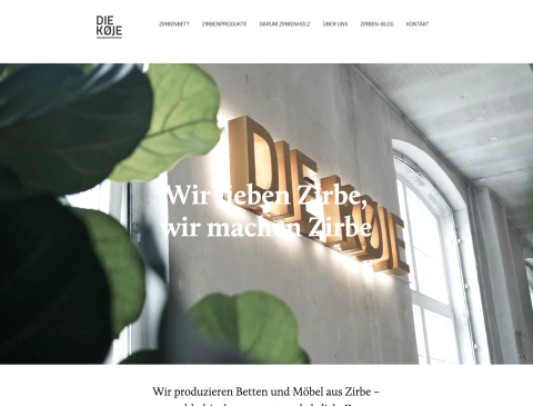 A screenshot of Naturally digital: Custom-made Drupal solution for Die Koje