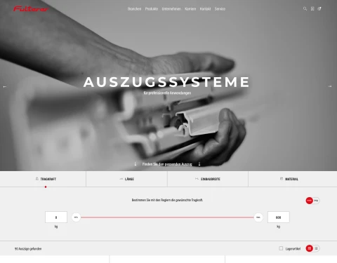 Ein Screenshot von Fulterer.com