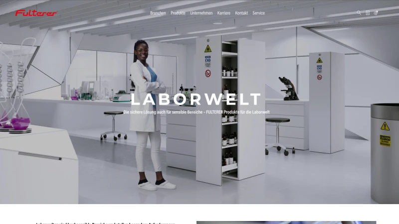 A screenshot of Fulterer.com – Relaunch of the Corporate Website