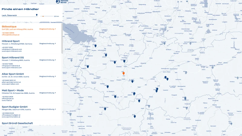 Una captura de pantalla de hannes-strolz.com