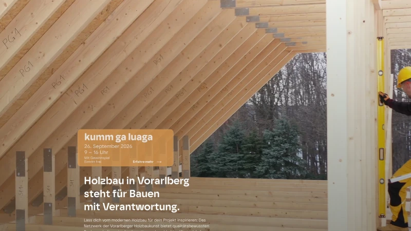 Ein Screenshot von Holzbaukunst.at
