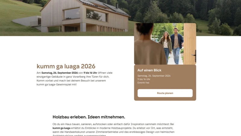Ein Screenshot von Holzbaukunst.at