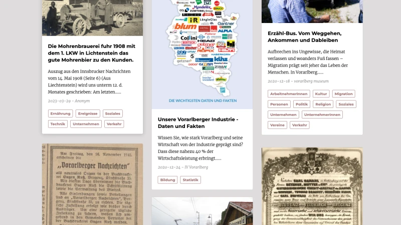 A screenshot of meinindustrie.museum