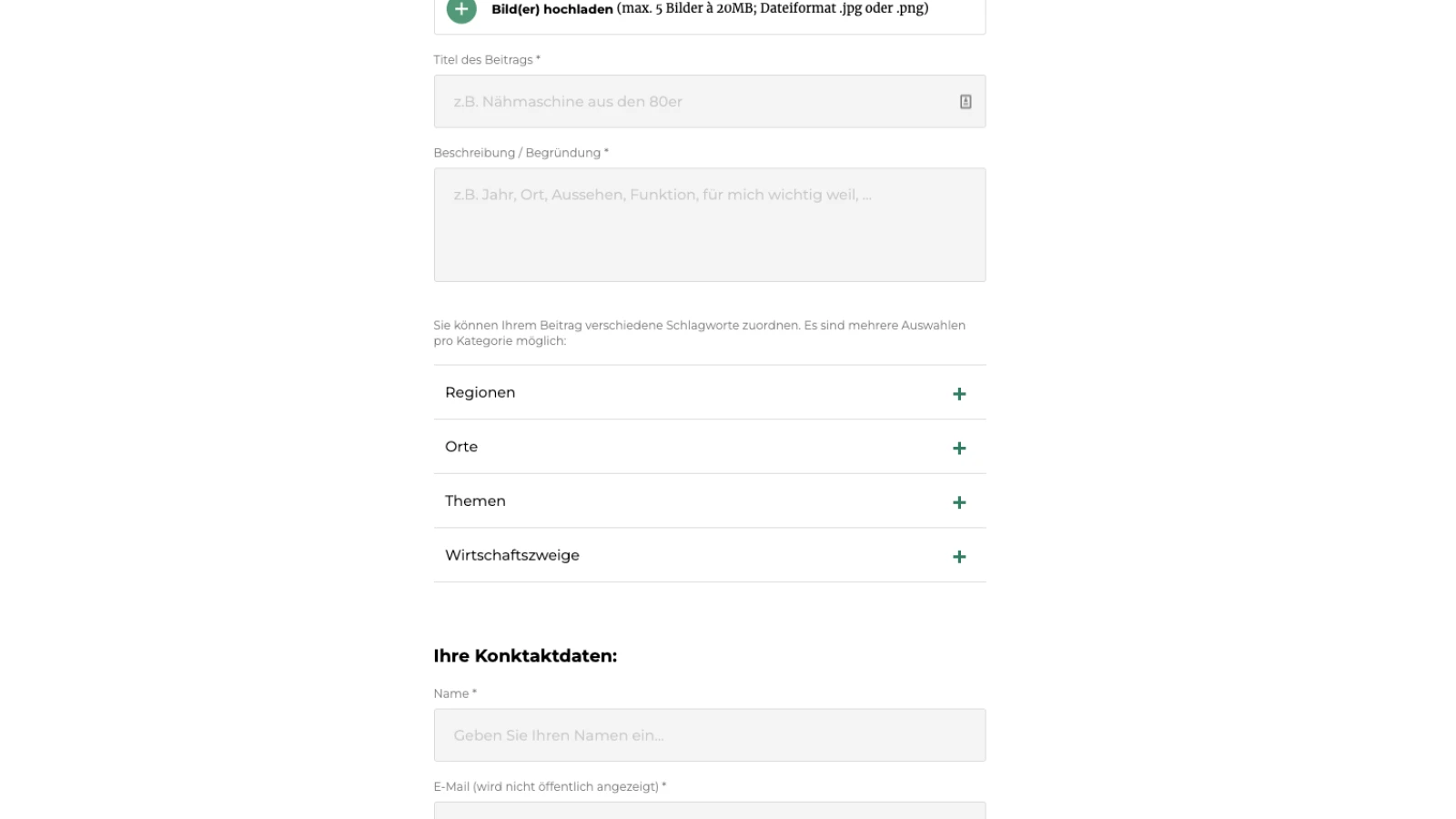 Ein Screenshot von meinindustrie.museum