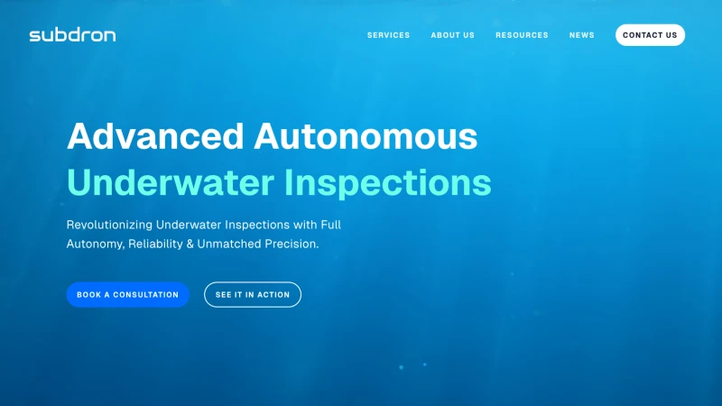 Ein Screenshot von subdron.com