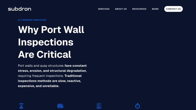 A screenshot of subdron.com