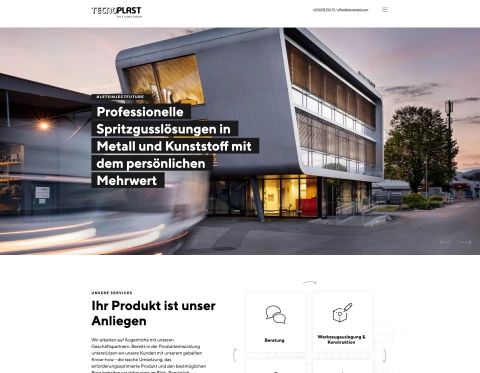 A screenshot of tecnoplast.com